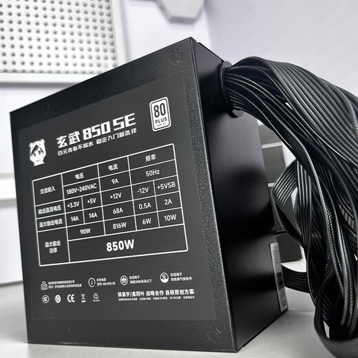 驿晨宇玄武850SE玄武850kill玄武850W电脑电源 峰值1200W/日系主电容/DC-DC超核负载 台式机主机电源850W 玄武850SE白色（850W铜牌） 电源标配配件周全【附电源安装包】
