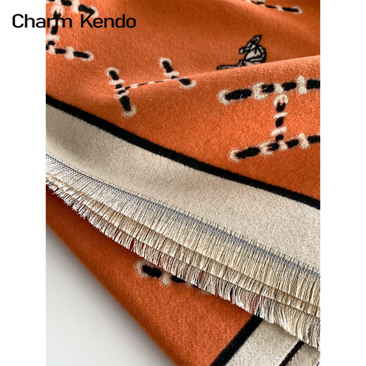 
Charm Kendo shawl for women 2025 new high-end scarf shawl warm scarf birthday gift for girlfriend wife orange to girlfriend practical wife