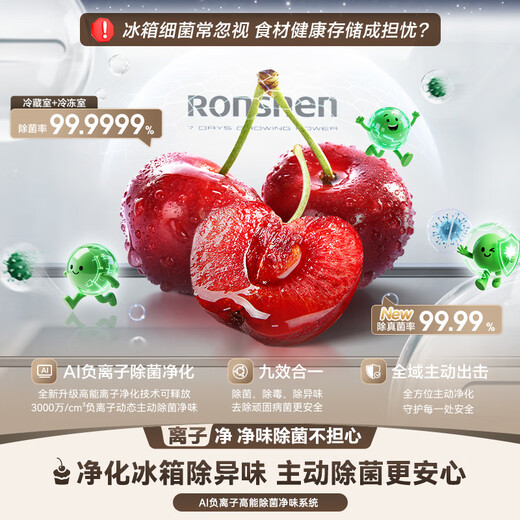 Rongsheng WILL Fresh 511L French-style multi-door refrigerator dual-system ultra-thin embedded automatic ice-making first-class energy efficiency frost-free large capacity BCD-511W60FZNAD national subsidy