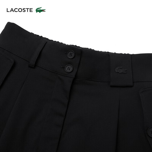 Lacoste French Crocodile Damen -Elastizitätshose Taille Tägliches lässiges Freizeit vielseitiger Bermuda Shorts FF3880 031/Black 38 165