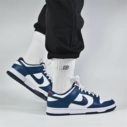 Nike (Nike) Dunk Low Männer mit niedrigem Top Leichter, bequem bequeme einfache einfache Nicht-Schlupf-Anti-Schale-Casual-Sport-Klassiker Ever-Match-Schuhe DD1391-400 Weiß und Blau 40 (250 mm)