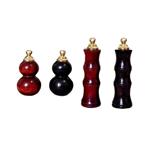 Huanyun Pavilion El sándalo rojo negro se puede desenroscar el llavero de la calabaza hueca del llavero colgante de la calabaza del llavero y las mujeres adornos de llavero de llavero rojo llavero