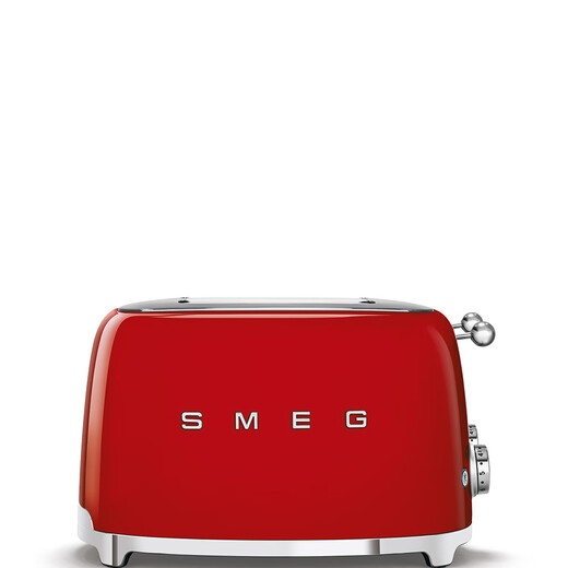 SMEG Italian retro toaster toaster sandwich breakfast machine toaster multi-functional household 6-speed baking TSF03 red (four-piece)