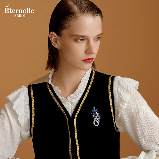 Eternelle French eternal Austrian crystal brooch temperament high-end European and American style corsage birthday gift