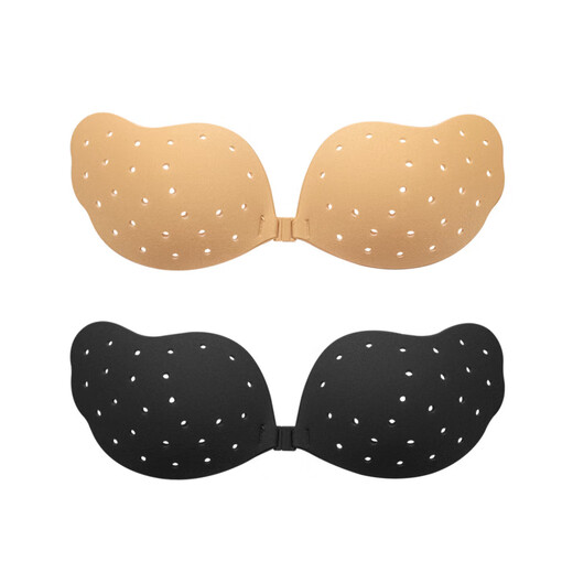 硅胶胸贴女镂空透气大胸专用薄款挡下垂聚拢上托婚纱吊带专用乳贴 肤色裸货 A