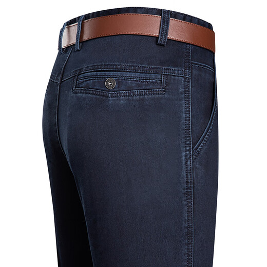
Old man's head jeans men's summer thin loose straight wash high waist business casual young and middle-aged long pants men's trend IG3892 black 29
