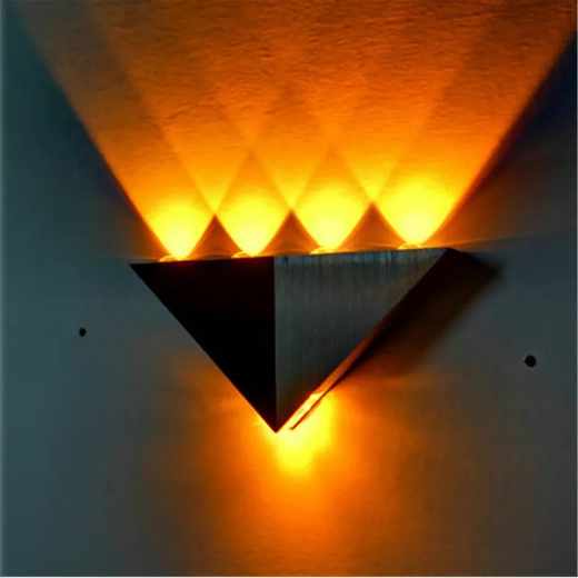 Micro LED wall lamp modern simple creative corridor aisle bar club KTV background wall decoration colorful color-changing light 5W yellow light high-brightness model