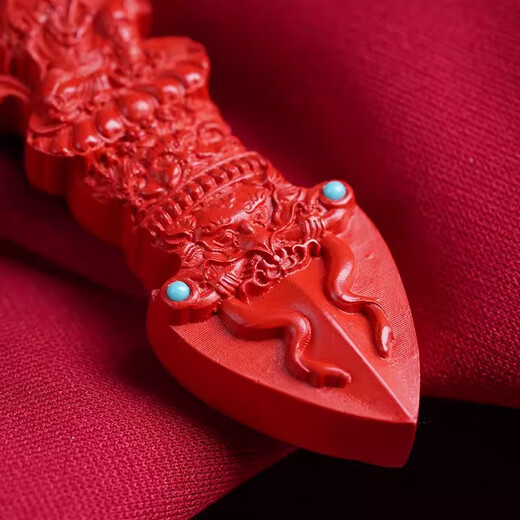 Langkaidanton cinnabar natal Buddha raw ore Vajra pestle pendant for men's zodiac year pendant, which belongs to rabbit, red sand and demon pestle, belongs to dog and pig, Amitabha
