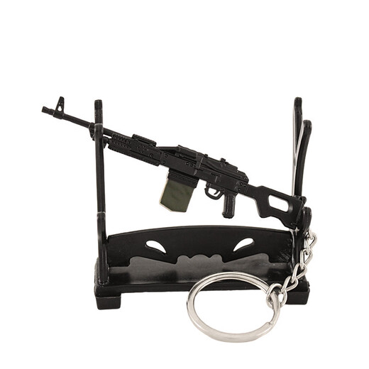 Angmu Chicken Essential Edition Mini Gun Pkm Light Machine Gun MG3 P90 M4A1 Metallschlüsselkettenanhänger Spielzeug S686 Mini 8 cm