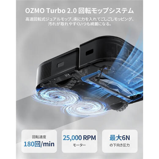 Ecovacs [Japan Direct Mail] Sweet Robot Sweet y trapeador de trapisas y trapeadas de limpieza de succión de la recolección de basura automática [requiere transformador] Deebot x2 combo [negro]