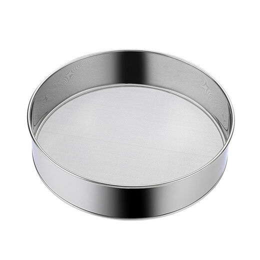 Enshousu stainless steel flour sieve 60 mesh stainless steel household noodle sifter sample sieve baking fine filter sieve 30 cm 40 mesh slightly thicker mesh newly upgraded thickened non-magnetic stainless steel