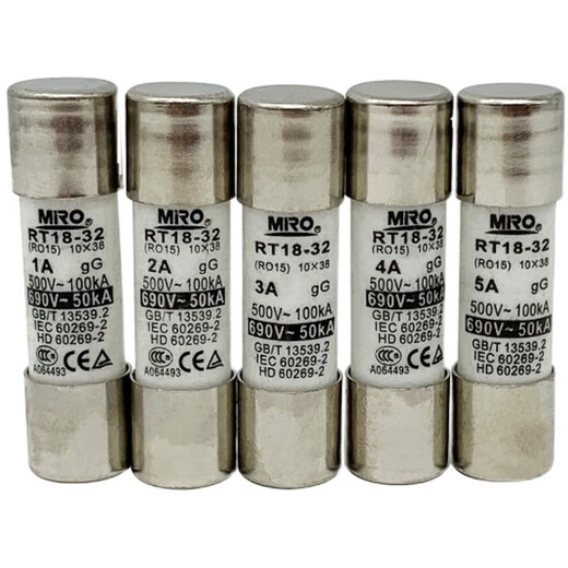 MRO Mingmeng RT18-32 Sicherung 10*38 R015 0,5A-32A Keramiksicherungsrohr 500V 690 V 6a (10*38)