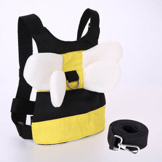 Zi Jiafu Baby Walking Traktionseil Kinder verlorenes Traktionseil Rucksack Baby Anti-Lost-Gürtel-Traktionsseil Anti-verlorene Babygurt gelbe Biene One Size (20,5 cm*18 cm) 150 cm Seil