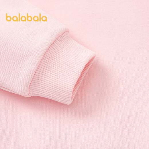 Balabala girls sweatshirt pink pure color top fashionable sweet autumn clothes Fantasy powder 60355 110 cm