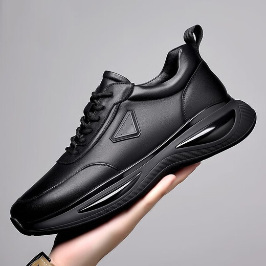 Zapatos de hombres zhedun otoño e invierno más zapatillas de algodón de terciopelo para el trabajo de hombres protección para el trabajo impermeable impermeable zapatos deportivos casuales zapatos de papá hombres FH-9902 Negro 39