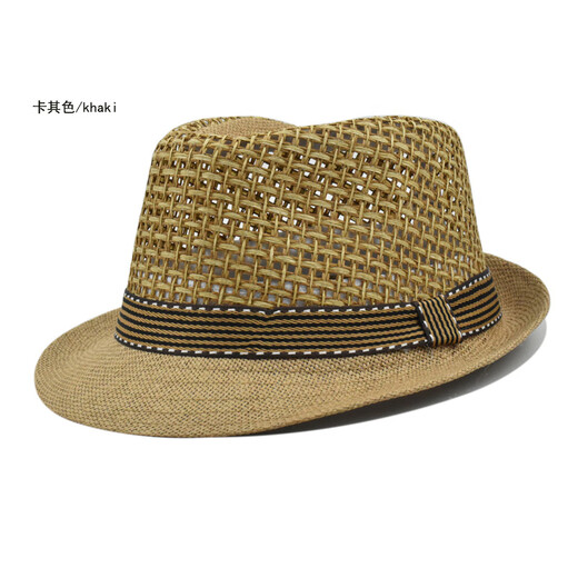 Handwerksherrscher Sommerhut für ältere Menschen Herren Top Hut Papa Sommer Mesh Sun Protection Strohhut Old Man Opa Cooler Hut Black Hut 58 cm