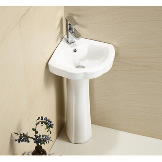 JOMOO JOMOO bathroom pedestal basin bathroom ceramic wash basin hand wash basin balcony household integrated pedestal basin type B pedestal basin + faucet + drain accessories