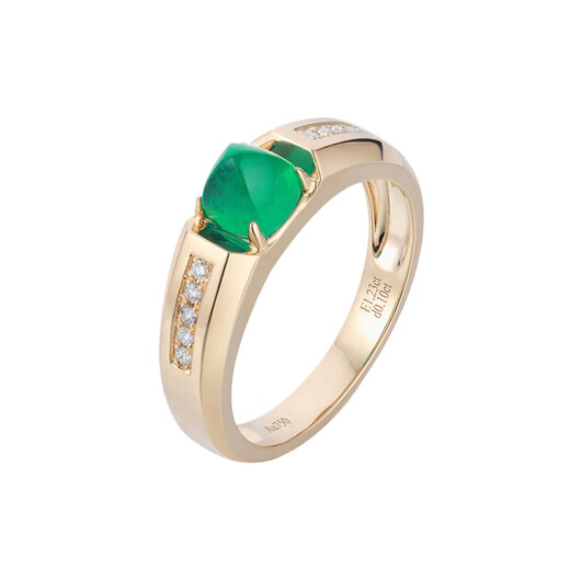 HEEKAIYI Ring Women's Emerald Gemstone Ring Luxury Jewelry Chinese Valentine's Day Birthday Gift for Wife and Girlfriend Emerald Gemstone Ring (1.0ct/Selected Flawless)