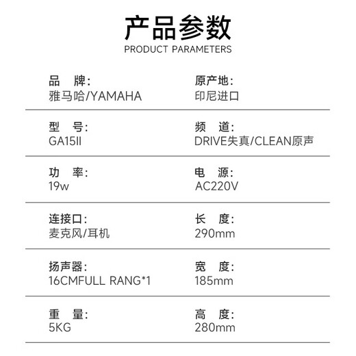 Yamaha Audio GA15II Electric Acoustic Guitar Bass Box Speaker Playing and Singing Original Distortion Mix GA15II Guitar Speaker