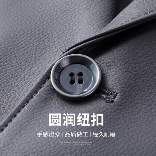 SHANSHANPU chaqueta de cuero para hombre otoño e invierno nuevo estilo solapa cálida chaqueta de cuero para hombre abrigo antiarrugas resistente al desgaste top de viajero para hombre negro XL (180)