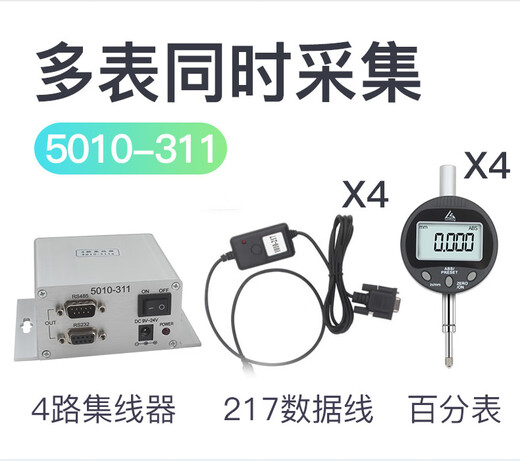 Three-quantity digital display dial indicator dial indicator data cable directly connected to computer external data device hub display box 5010-421 eight-way hub (main box) No Specifications