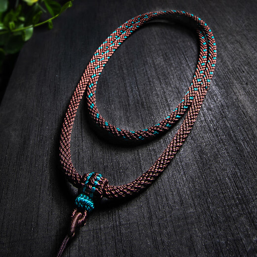 Muju high-end hand-woven pendant lanyard knot rope jade pendant jade halter rope men and women wear-resistant thick rope necklace None