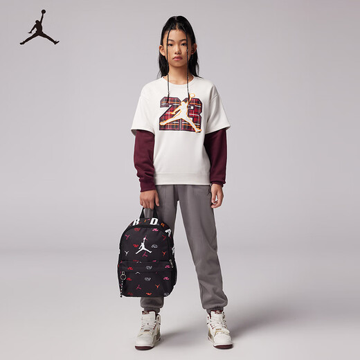 Jordan Nike AJ schoolbag backpack small bag boys and girls kindergarten elementary schoolbag multi-color 2T/4T