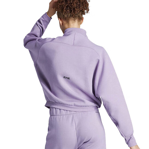 Adidas sweatshirt women's 2024 spring and autumn Z.N.E sportswear stand collar windproof jacket casual semi-zipper pullover IS3899 2XL
