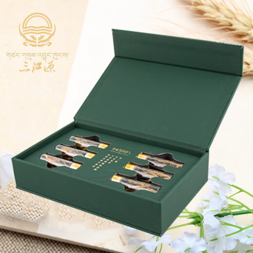 Sanjiangyuan Wild Cordyceps sinensis Qinghai Yushu Cordyceps 10g Geschenkbox 4 Stangen pro Gramm High-Höhe Cordyceps Geschenkbox Packung