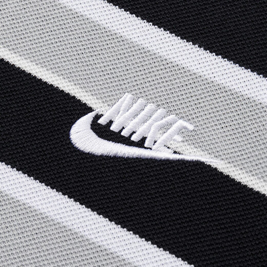 耐克（NIKE）男装 2025夏季新款潮流时尚运动服条纹短袖舒适透气翻领POLO衫 FN3897-010 M