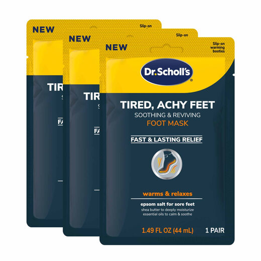 Dr. Scholl's Foot Mask Unisex Revitalizing Disposable 3 Pack