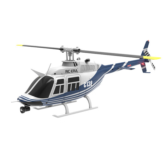 RHSKY New Bel206 Remote Control Helicopter C138 Combat armé comme le modèle réel Aircraft Aircraft Children Boy Toys Resistant to Falling Bleu et White Amélioré Remote Contrôle + Optical Flow Positionnement Standard 1 Batterie