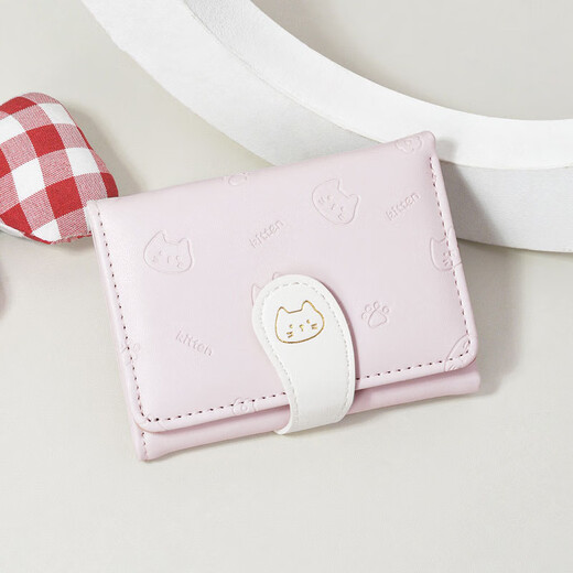 Portefeuille de niche de niche de niche pour femmes portefeuille 2024 Small Coin Freshed portefeuille en relief en relief portefeuille de cartes multi-cartes multiples Portefeuille féminin [chat rose] [chat rose]