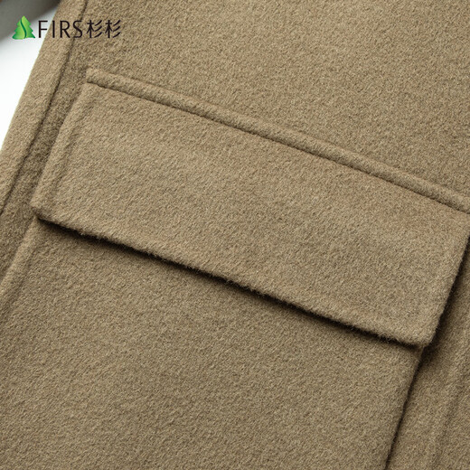 Shanshan sheep wool double-sided woolen jacket men's spring and autumn casual warm lapel woolen top short coat men's clothing
