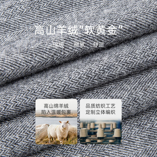 
Vanciman dark gray loose slim wide-leg pants 2024 autumn and winter new wool suit pants versatile long pants M9227 dark gray S