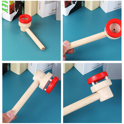 Yuanqi Children's Fun Wooden Ball Ball Ball Training Training Langage Development Resilient Rehabilitation Children's Suspending Ball Ball Oral Training Disvice Macaron Ball Ball Green (avec 2 balles)