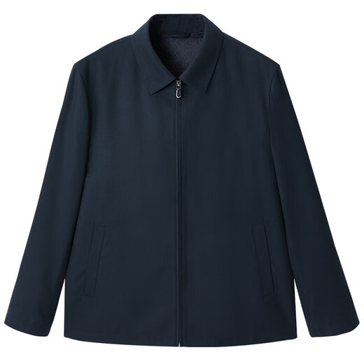 Jinlilai Jacke Jacke Herren Frühling [Maschinenwaschwolle] Warm Executive Revers Reach Business Commuter Jacke Marine Blue-95 L