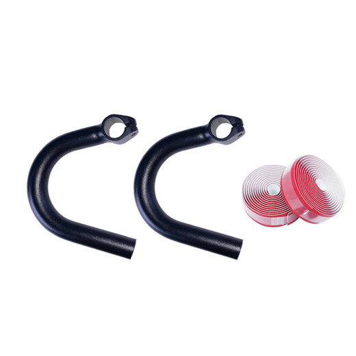 Hui Zhenyu bicycle deputy handlebar rest handle new mountain bike modified road bike bent handlebar increased aluminum alloy handle bent handlebar + black handlebar