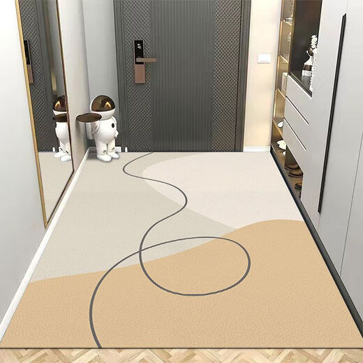 Yingzhu'er Nordic entrance door floor mat pvc wipeable no-wash door mat waterproof anti-fouling door mat stain-resistant anti-slip carpet SOY-Rihui pvc-vertical version 60*120CM
