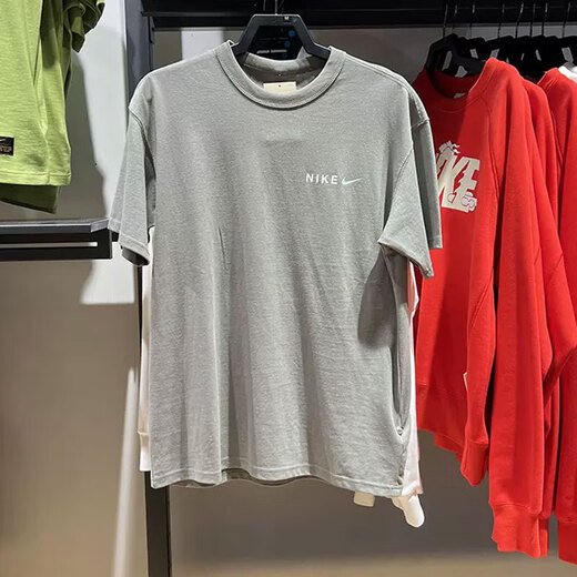 耐克（NIKE）短袖男装2025夏季新款运动服潮流印花圆领舒适半袖衫休闲T恤上衣 HF6172-053灰色 M