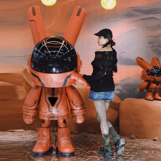 Internet celebrity Robbi Mars Space Rabbit large ornament shopping mall restaurant bar KTV trendy shop floor decoration sculpture 70 Babos Dingjin