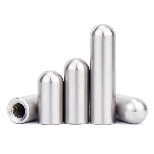 Jinchao 304 stainless steel internal thread round head cylindrical pin hollow pin with hole pin positioning pin M4M5M6M8M10M12 6*12*M4 (5 pieces)