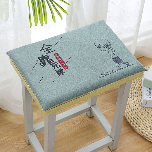 Yingzhu'er student seat cushion, removable and washable soft butt pad, memory foam classroom chair square stool, factory dormitory stool seat cushion for all seasons, Fairy 34*24*4cm memory foam thickened/double buckle