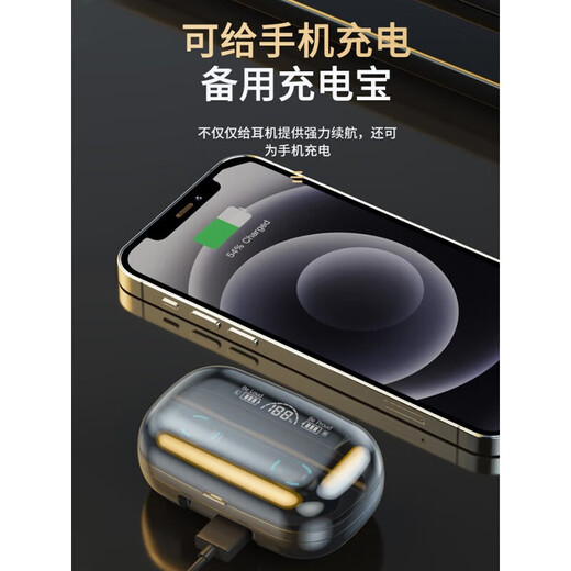 Suoying [2024 top version] Bluetooth headphones in-ear true wireless air high-sound quality binaural noise reduction sports game low latency music super long battery life suitable for Huawei and Apple LED three-screen digital display丨HIFI sound quality Apple Huawei Sony Oppo Redmi Vivo universal