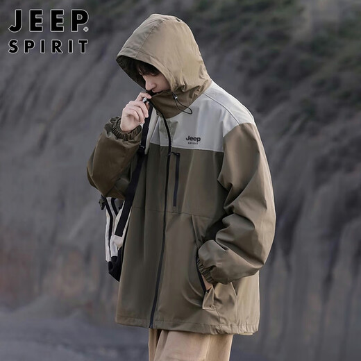 JEEP SPIRIT Jeep three-in-one jacket men's autumn and winter coat men's jacket workwear casual plus velvet polar fleece men's clothing