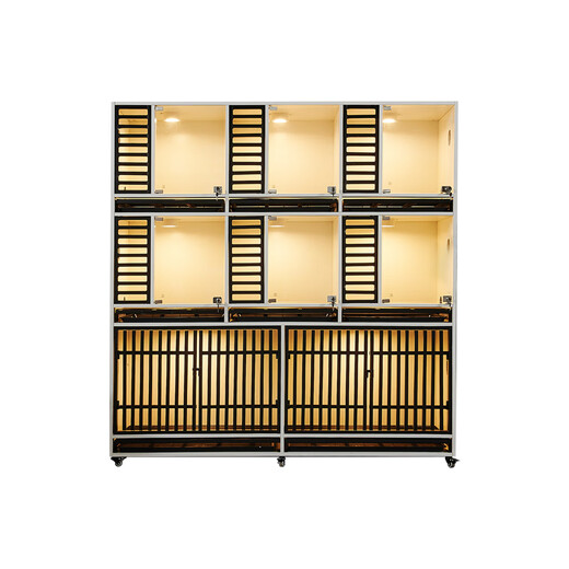 Small dog solid wood glass dog cabinet dog villa pet boarding cage display dog house toilet pet custom dog cage cat and dog in one 15 with tray