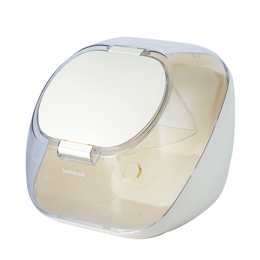 LOCK & LOCK measuring cup cereal bucket kitchen sealed rice bucket flour grains insect-proof and moisture-proof storage box 5.7L white