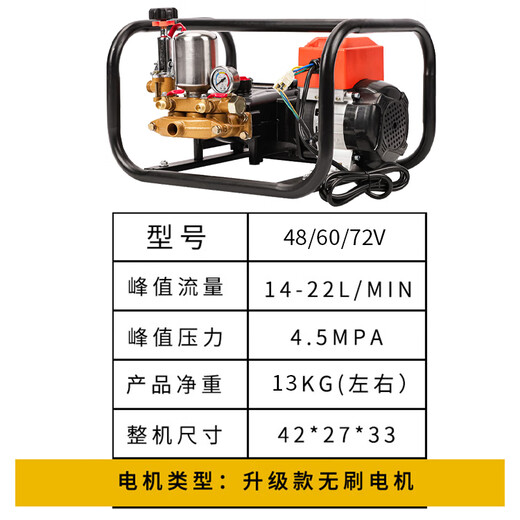 Electric sprayer high-voltage agricultural remote control new 48V 60V tricycle fruit tree pesticide new spray artifact 48V60V72V remote control model bare metal without tube