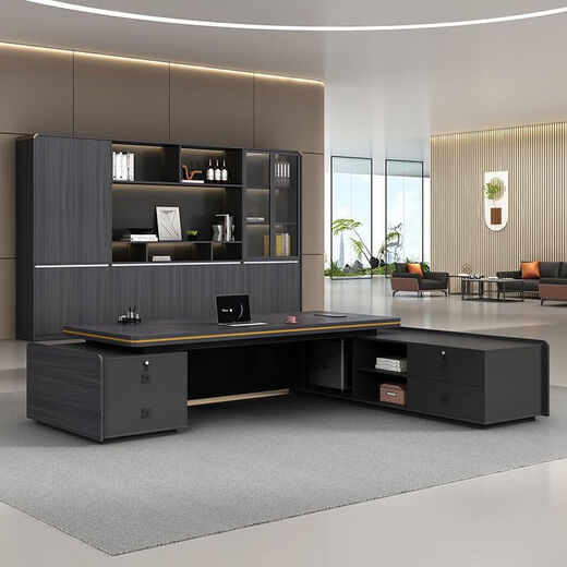 Light luxury boss desk office desk simple modern chairman president desk executive desk manager office desk and chair combination 2.0 meters luxury boss desk