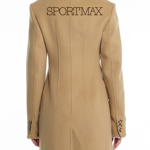 
sportmax [Zhenxuan Huixiang] Spring and summer women's double-breasted wool front shoulder coat 2011014106 Beige 36